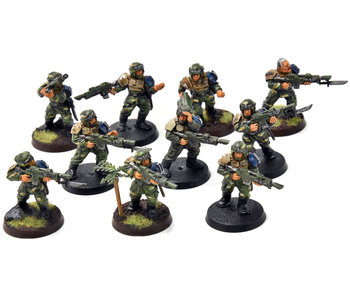 ASTRA MILITARUM 10 Cadian Shock Troops #2 WELL PAINTED Warhammer 40K