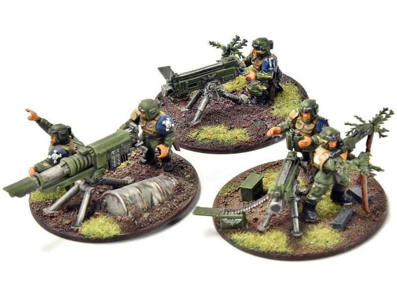 Games Workshop ASTRA MILITARUM 3 Cadian Heavy Weapons Teams #7 PRO PAINTED Warhammer 40K