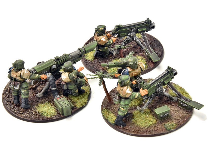 Games Workshop ASTRA MILITARUM 3 Cadian Heavy Weapons Teams #7 PRO PAINTED Warhammer 40K