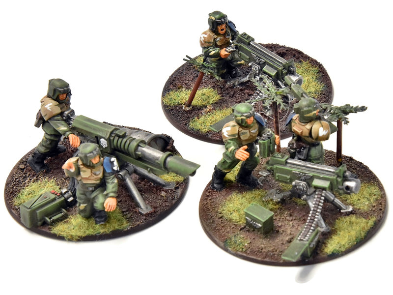 Games Workshop ASTRA MILITARUM 3 Cadian Heavy Weapons Teams #7 PRO PAINTED Warhammer 40K