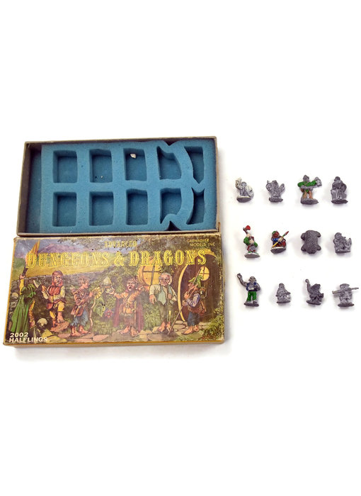 Advanced Dungeons & Dragons 2002 Halflings The Solid Gold Line Figure Set In Box