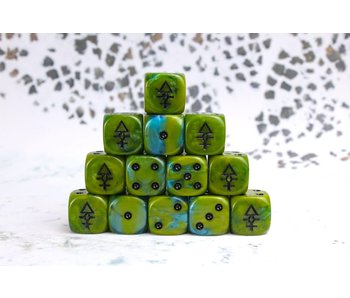 Baron of Dice Eye of Egypt 16mm Dice - Aquamarine - (25 Dice) - Kingdom of  the Titans