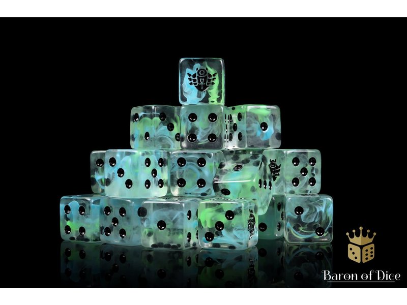 Baron of Dice Day of the Dead Scarab 16mm Dice - (25 Dice)