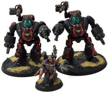 ADEPTUS MECHANICUS 2 Kastellan Robots with Datasmith #2 WELL PAINTED 40K