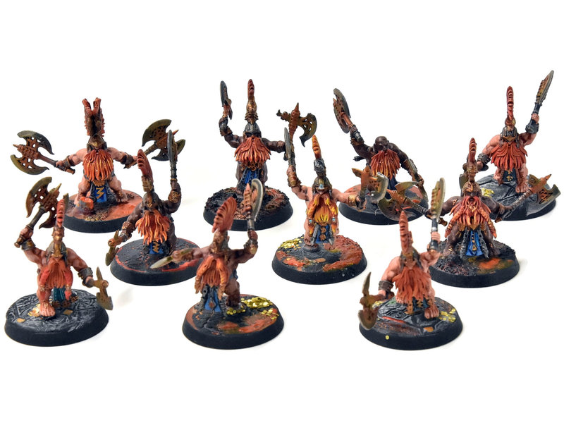 Games Workshop FYRESLAYERS 10 Vulkurite Berzerkers #2 WELL PAINTED Sigmar