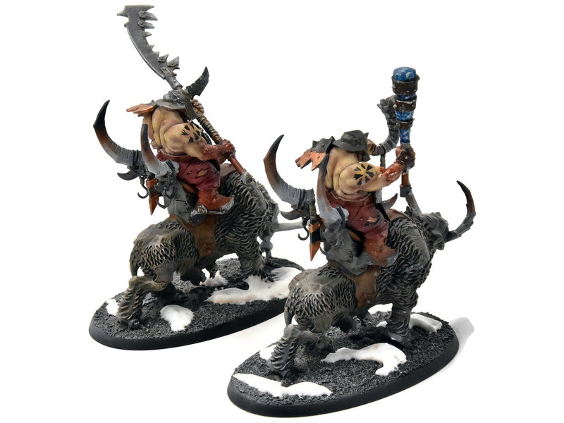 Games Workshop OGOR MAWTRIBES 2 Mournfang Pack #2 WELL PAINTED Sigmar