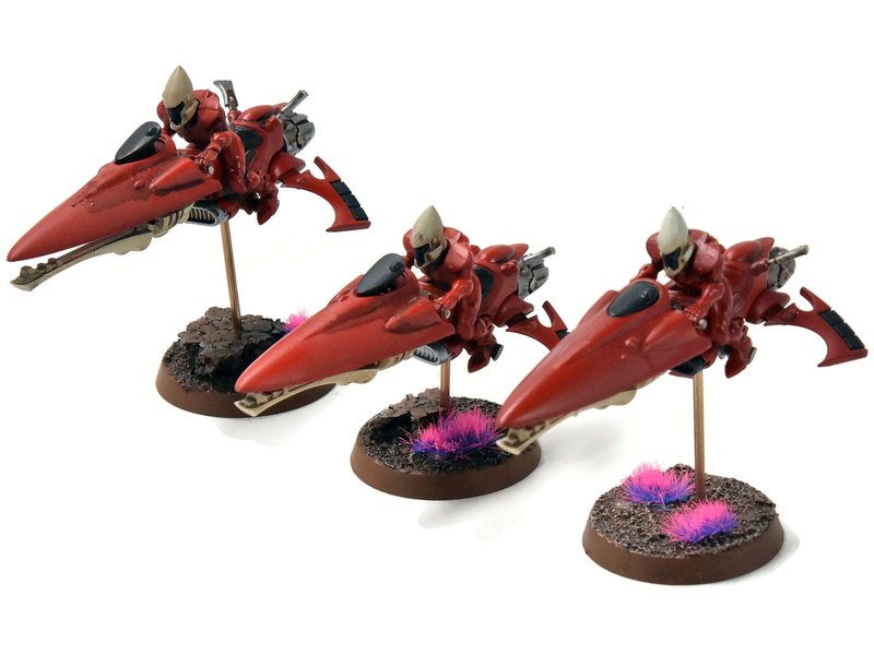 Games Workshop AELDARI 3 Windriders #1 WELL PAINTED Warhammer 40K