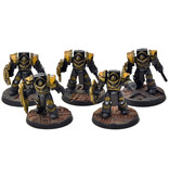 Games Workshop IMPERIAL FISTS 5 Cataphractii Terminator Squad #1 PRO PAINTED Horus Heresy 40K