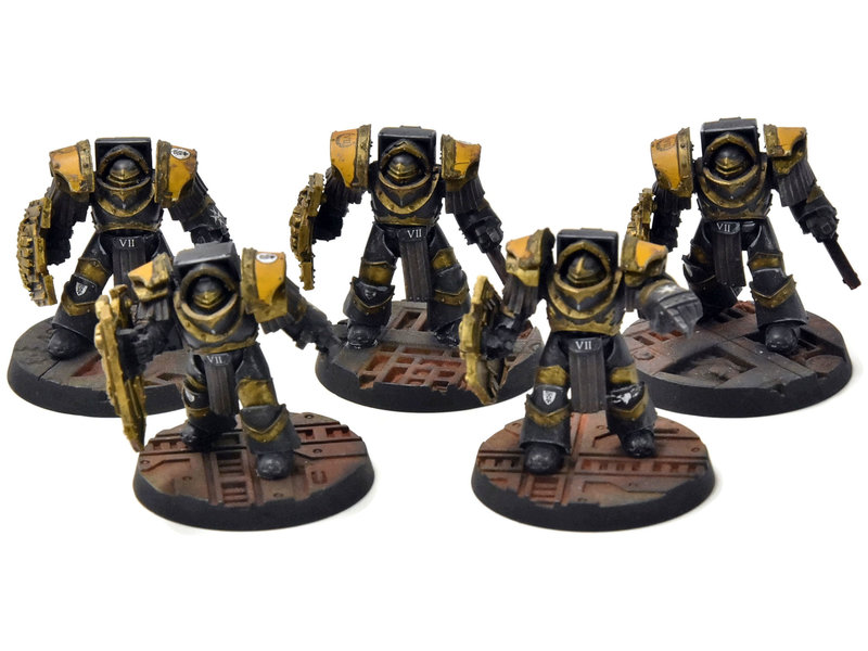Games Workshop IMPERIAL FISTS 5 Cataphractii Terminator Squad #1 PRO PAINTED Horus Heresy 40K