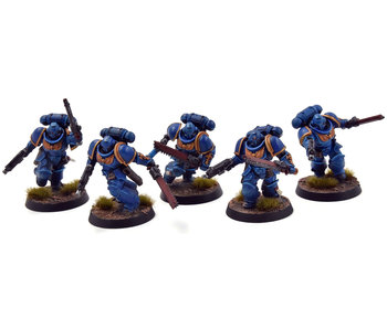 SPACE MARINES 5 Assault Intercessors #1 WELL PAINTED Warhammer 40K Ultramarines