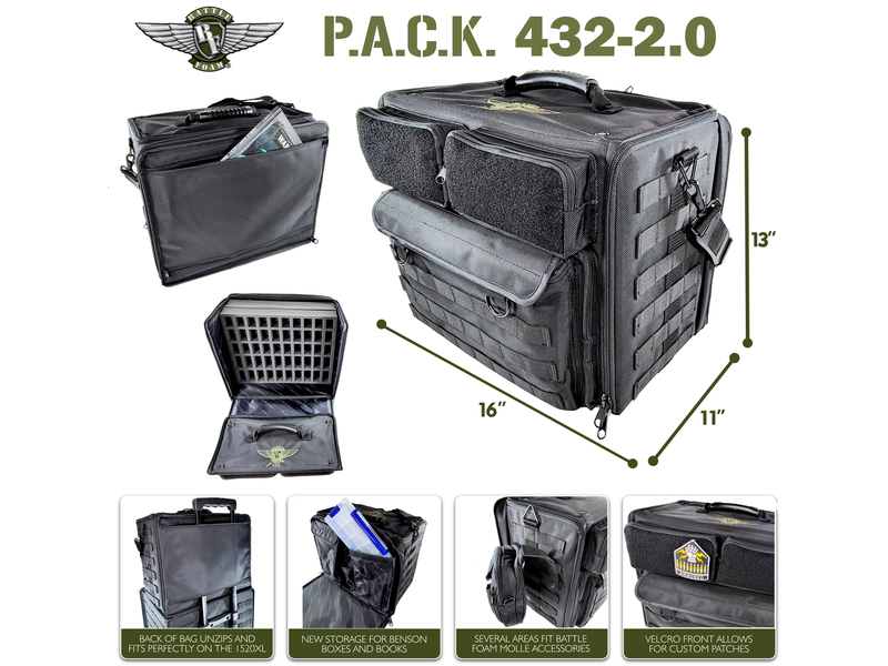 Battle Foam BATTLE FOAM  Pack 432 2.0 Horizontal Standard Load (Black)