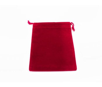 Suedecloth Dice Bag - Small Red