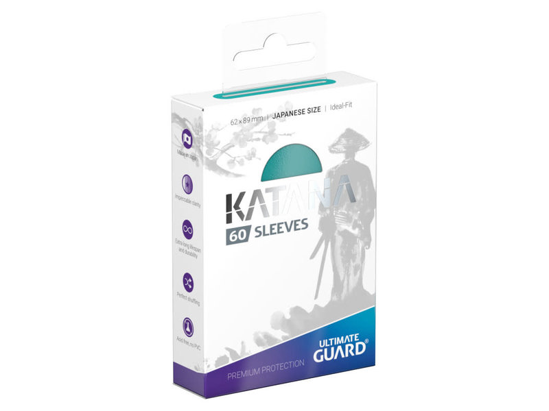 Ultimate Guard Sleeves Katana Japanese Size Turquoise 60ct