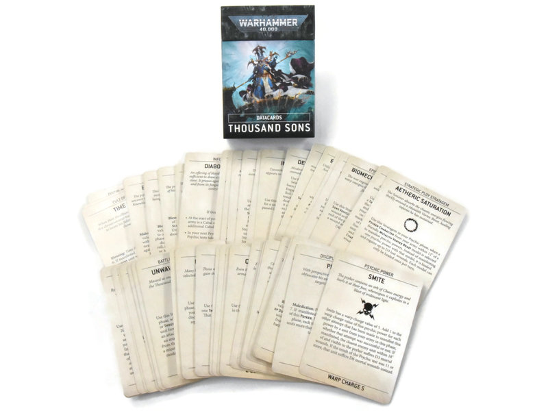Games Workshop THOUSAND SONS Datacards #1 Warhammer 40K