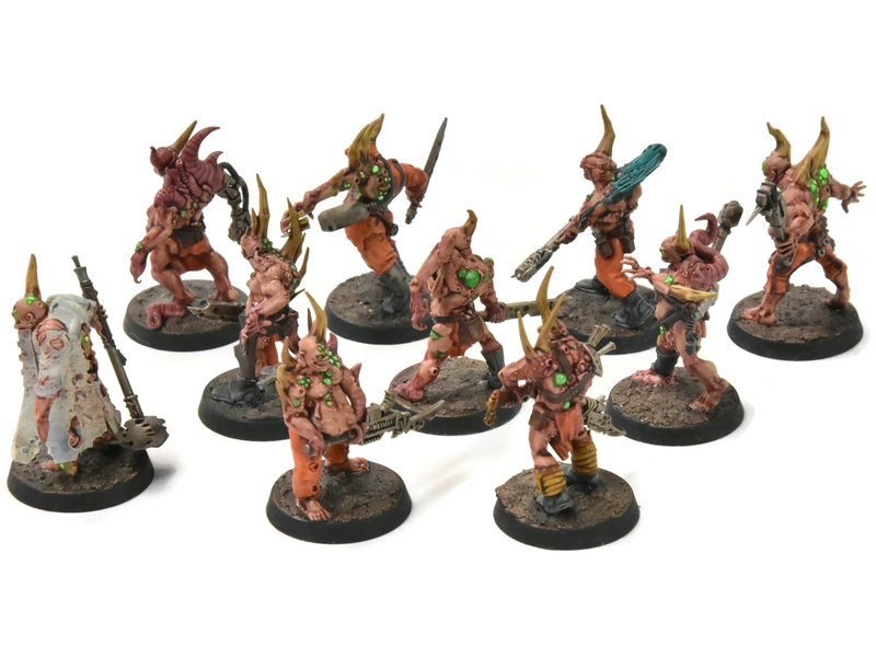 Games Workshop DEATH GUARD 10 Poxwalkers #2 PRO PAINTED Warhammer 40K