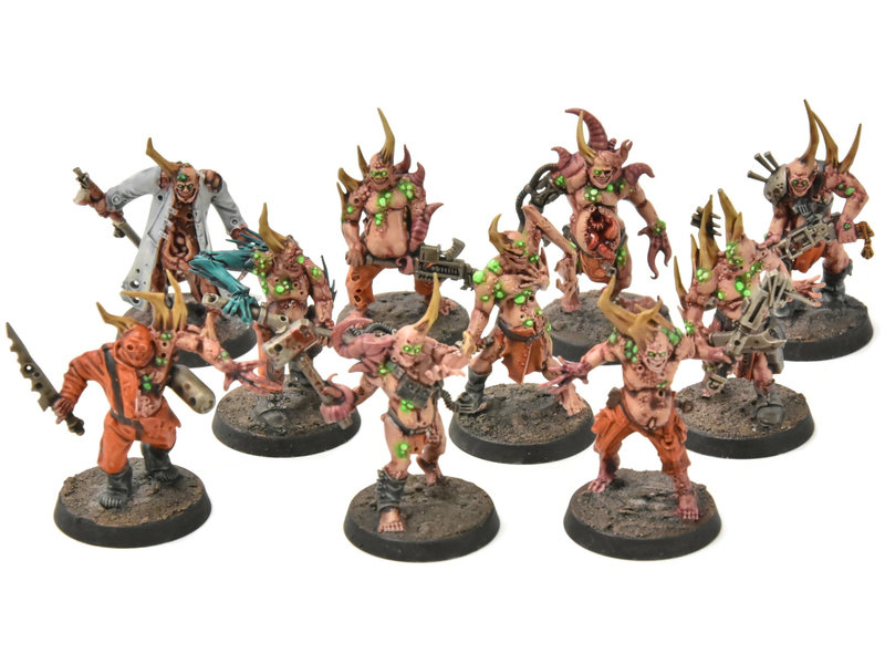 Games Workshop DEATH GUARD 10 Poxwalkers #3 PRO PAINTED Warhammer 40K