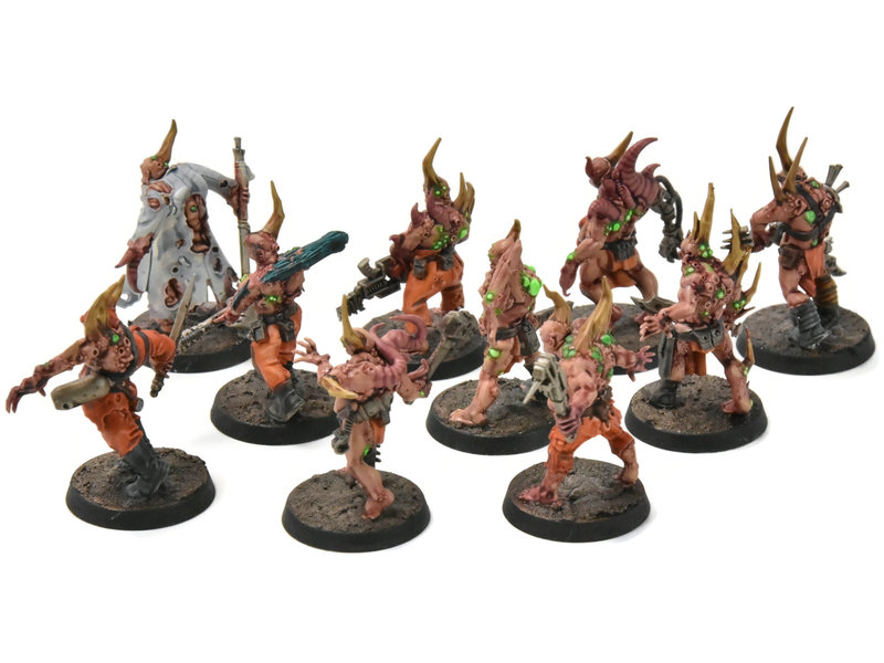 Games Workshop DEATH GUARD 10 Poxwalkers #3 PRO PAINTED Warhammer 40K