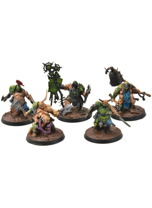 MAGGOTKIN OF NURGLE 5 Putrid Blightkings #1 WELL PAINTED Sigmar