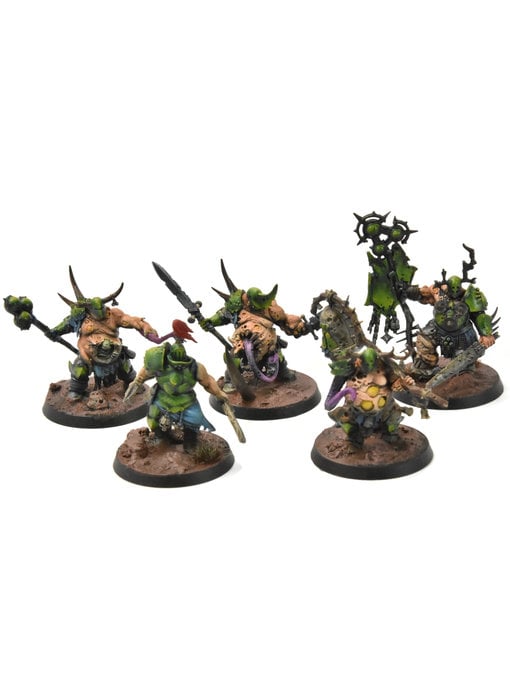 MAGGOTKIN OF NURGLE 5 Putrid Blightkings #2 WELL PAINTED Sigmar