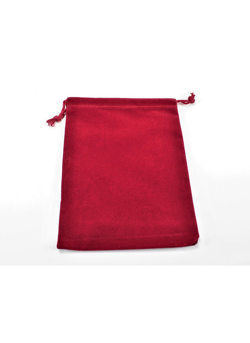 Suedecloth Dice Bag - Large Red