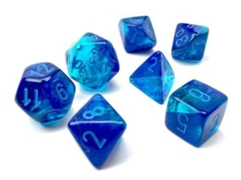 Chessex Gemini 7-die Set Blue-blue/lt Blue Luminary