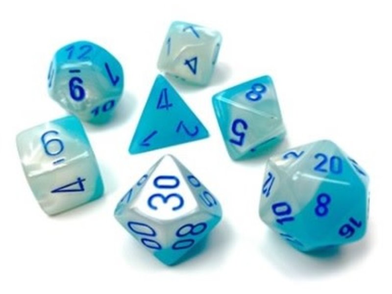 Chessex Gemini 7-die Set Turquoise-wht/bl Luminary