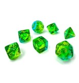 Chessex Gemini 7-die Set Translucent Grn-teal/yellow