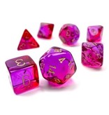 Chessex Gemini 7-die Set Translucent Red-violet/gold