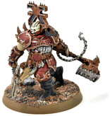 Games Workshop SLAVES TO DARKNESS Aspiring Deathbringer with Goreaxe & Skullhammer PRO PAINTED