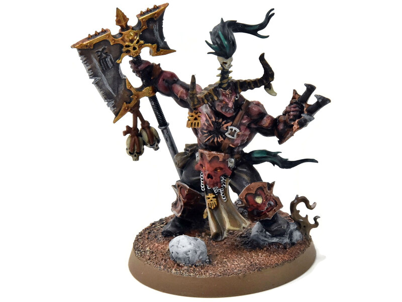 Games Workshop SLAVES TO DARKNESS Exalted Deathbringer with Ruinous Axe #1 PRO PAINTED