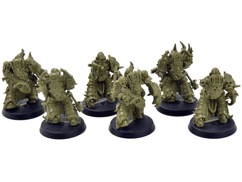 Games Workshop DEATH GUARD 6 Plague Marines #2 Missing 2 Arms And Backpack + 2 Broken Helmets