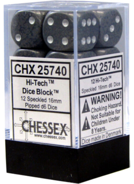 Speckled 12 * D6 Hi-Tech 16mm Chessex Dice (CHX25740)