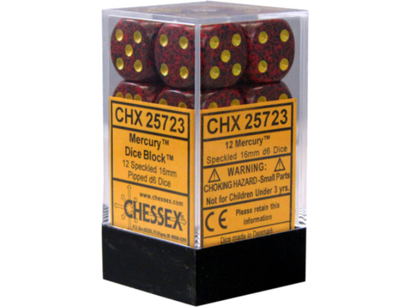Chessex Speckled 12 * D6 Mercury 16mm Chessex Dice (CHX25723)