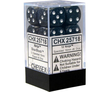 Speckled 12 * D6 Ninja 16mm Chessex Dice (CHX25718)