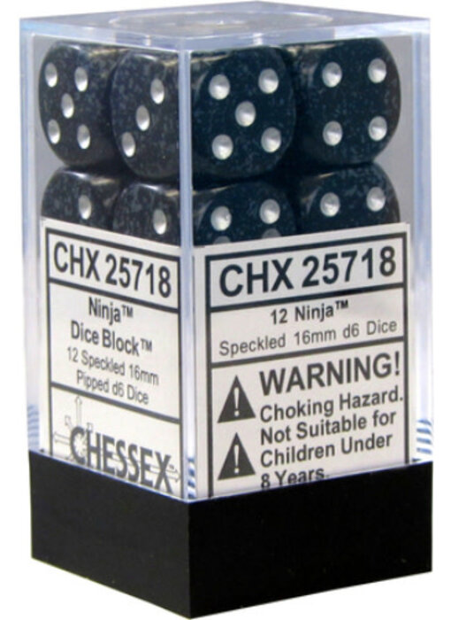 Speckled 12 * D6 Ninja 16mm Chessex Dice (CHX25718)