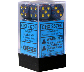 Speckled 12 * D6 Twilight 16mm Chessex Dice (CHX25766)