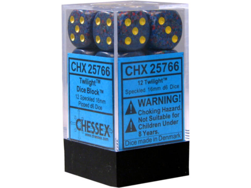 Chessex Speckled 12 * D6 Twilight 16mm Chessex Dice (CHX25766)