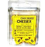 Chessex Opaque 10 * D10 Yellow / Black Chessex Dice (CHX26202)