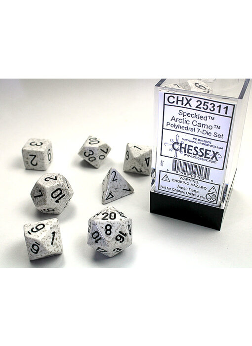 Speckled 7-Die Set Arctic Camo Chessex Dice (CHX25311)