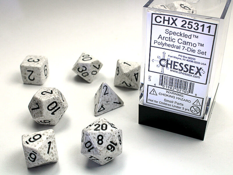 Chessex Speckled 7-Die Set Arctic Camo Chessex Dice (CHX25311)