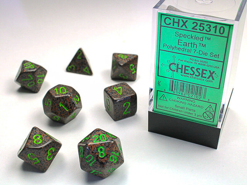 Chessex Speckled 7-Die Set Earth Chessex Dice (CHX25310)