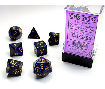 Speckled 7-Die Set Golden Cobalt Chessex Dice (CHX25337)