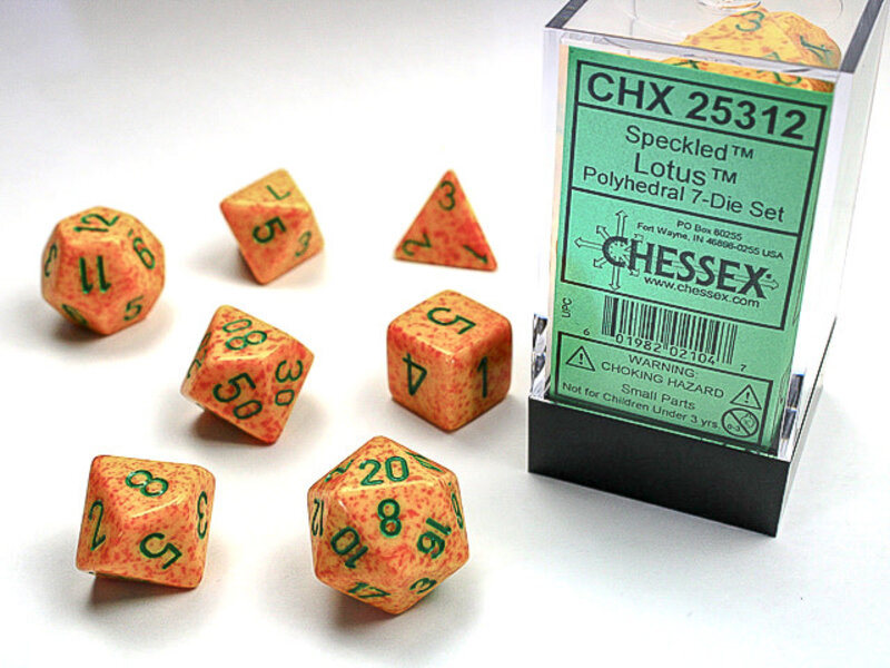 Chessex Speckled 7-Die Set Lotus Chessex Dice (CHX25312)