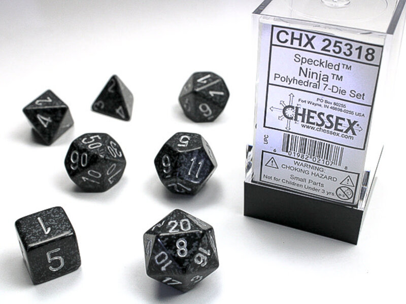 Chessex Speckled 7-Die Set Ninja Chessex Dice (CHX25318)