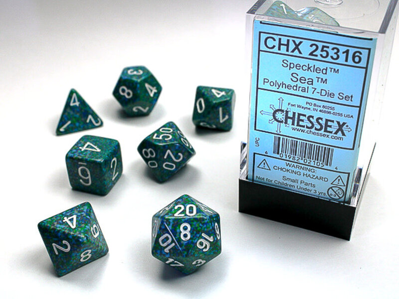 Chessex Speckled 7-Die Set Sea Chessex Dice (CHX25316)