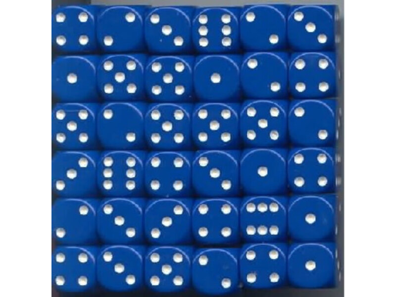 Chessex Opaque 36 * D6 Blue / White 12mm Chessex Dice (CHX25806)
