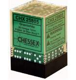 Chessex Opaque 36 * D6 Green / White 12mm Chessex Dice (CHX25805)