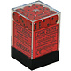 Opaque 36 * D6 Red / Black 12mm Chessex Dice (CHX25814)