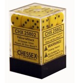 Chessex Opaque 36 * D6 Yellow / Black 12mm Chessex Dice (CHX25802)