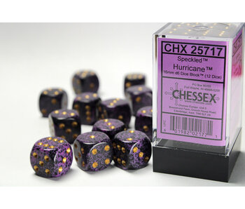 Speckled 12 * D6 Hurricane 16mm Chessex Dice (CHX25717)